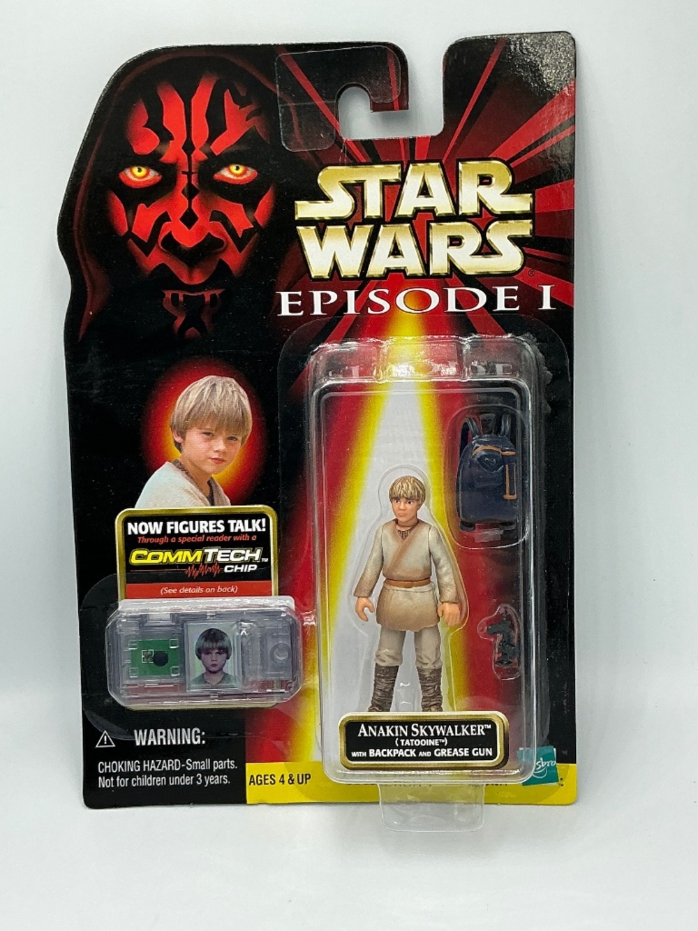 Star Wars Episode I Anakin Skywalker Tatooine Action Figure 1999 Hasbro CommTech